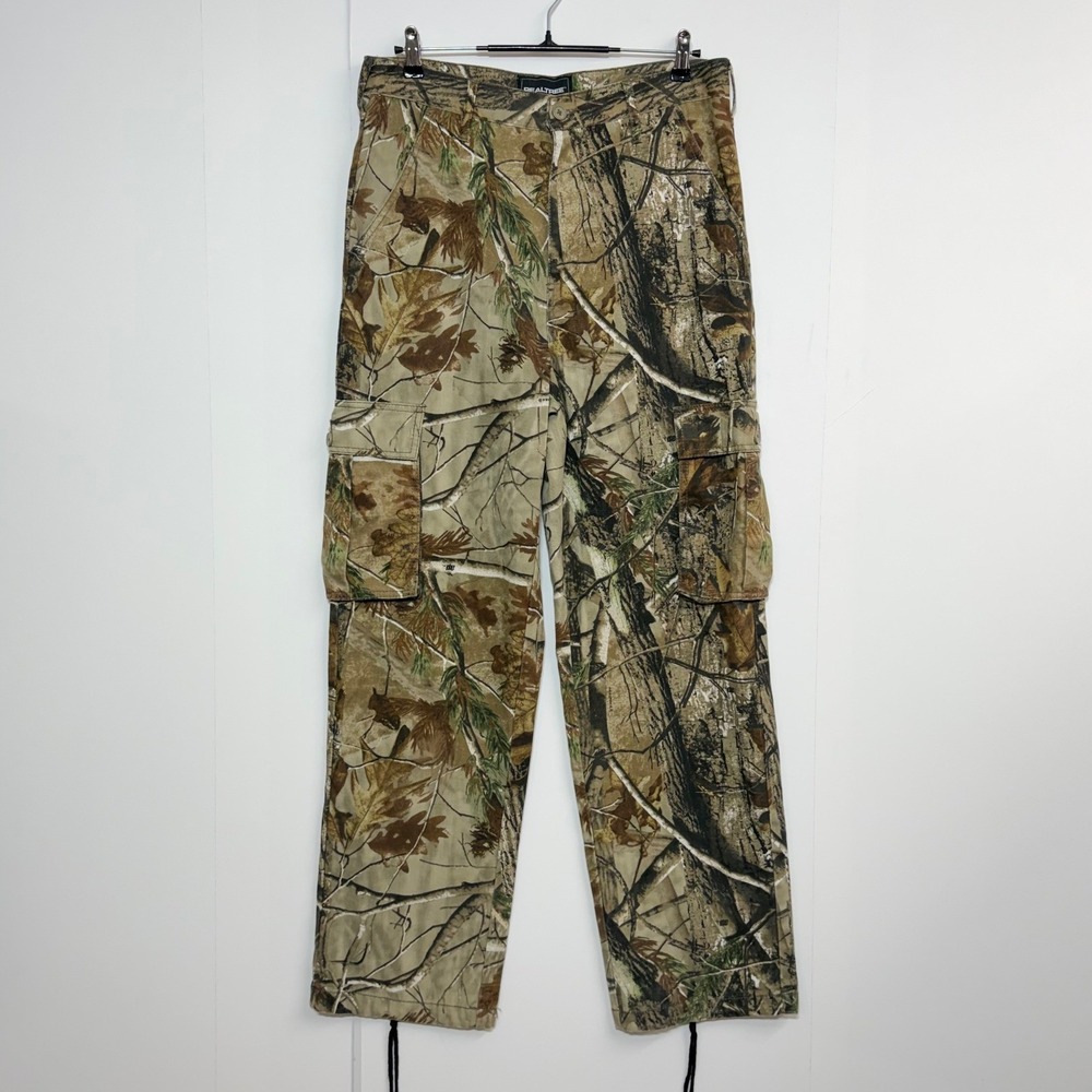 Realtree Pants Mens Measures‎ 32X32 Tag 32X34 AP Camo Cargo Hunting